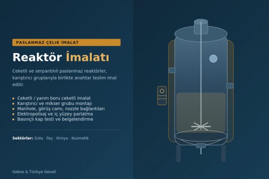 Reakt&ouml;r İmalatı